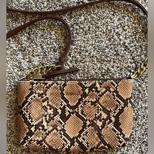Calvin Klein snakeskin print purse, EUC